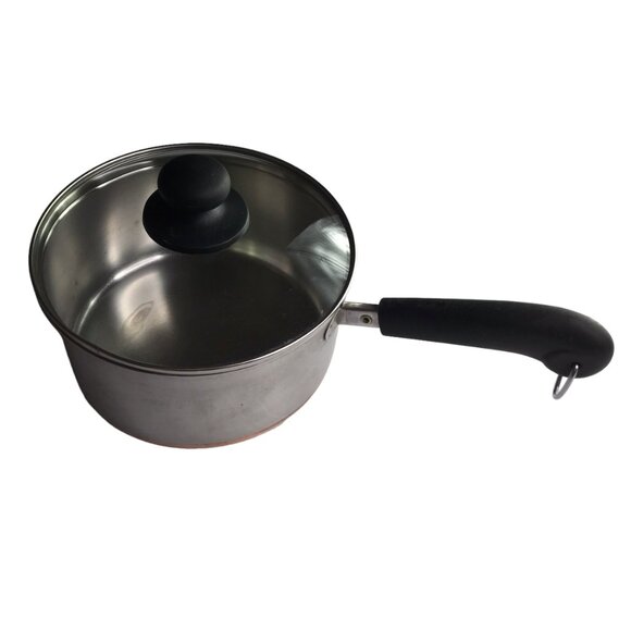 Revere Ware Small Saucepan Pan Pot Copper Bottom with Clear Glass Lid, 2 Qt - Picture 1 of 16